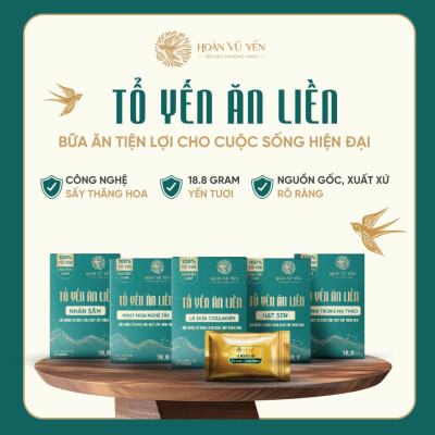 Tổ Yến Ăn Liền Sấy Thăng Hoa - 18.8g Yến Tươi - Dinh Dưỡng Tiện Lợi - Tăng Cường Sức Khỏe - Chống Lão Hóa - Tăng Cường Trí Nhớ - Chính Hãng Hoàn Vũ Yến - Cosmo Bird