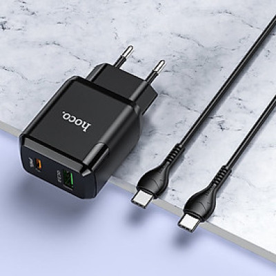 Bộ Sạc Nhanh HOCO N5 - PD20W + QC3.0 - Type C to Type C- Hàng Chính Hãng