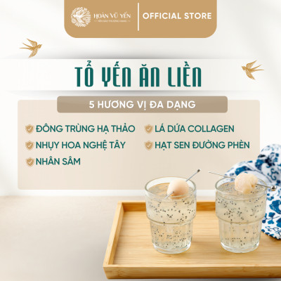 Tổ Yến Ăn Liền Sấy Thăng Hoa - 18.8g Yến Tươi - Dinh Dưỡng Tiện Lợi - Tăng Cường Sức Khỏe - Chống Lão Hóa - Tăng Cường Trí Nhớ - Chính Hãng Hoàn Vũ Yến - Cosmo Bird