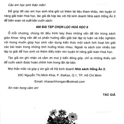 400 Bài Tập Chọn Lọc Hóa Học 8 (Dùng Chung Cho Các Bộ SGK Hiện Hành) _HA