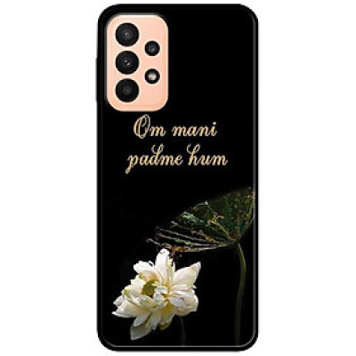 Ốp lưng dành cho Samsung A13 4G mẫu Om Mani Cánh Sen Trắng
