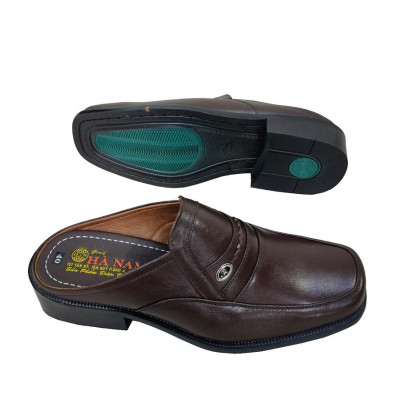 Dép Bít Mũi Nam Da Bò Thật TiTi ĐÔ Cao Cấp GSB20135