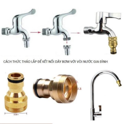  Bộ dây vòi xịt nước rửa xe, tưới cây . tăng áp 3 lần, loại 15m 206701 đầu đồng,cút,nối đen+ tặng đai