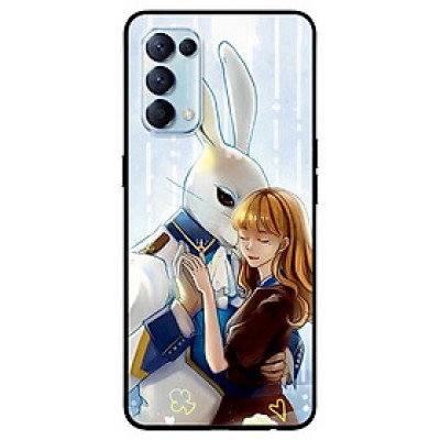 Ốp lưng dành cho Oppo Reno 5 mẫu Thỏ Và Cô Gái