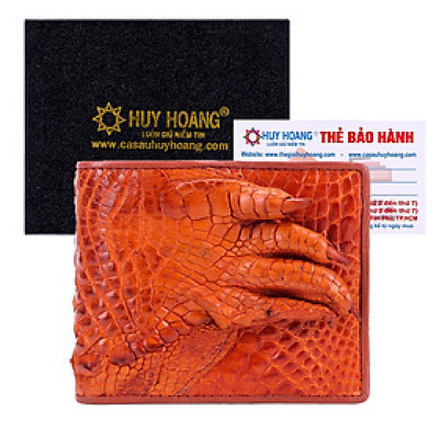 HJ2234 - Bóp nam Huy Hoàng da cá sấu gù chân màu vàng