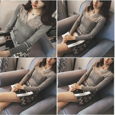 Áo kiểu nữ, áo ren dài tay ALe65