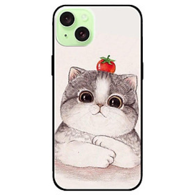 Ốp lưng dành cho Iphone 15 - Iphone 15 Plus - Iphone 15 Pro - Iphone 15 Pro Max - Mèo Và Cà Đỏ - Hàng Chính Hãng