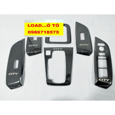 Ốp Nội Thất Xe Honda City 2023-2021 Vân titan Xước Cao Cấp