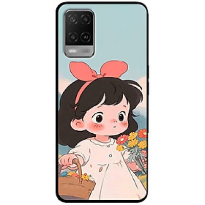 Ốp lưng cho Oppo A54 - A55 - A55s - Oppo A56 5G - Oppo A18 - A38 - A58 - Cô Gái Nơ Hồng - Hàng Chính Hãng