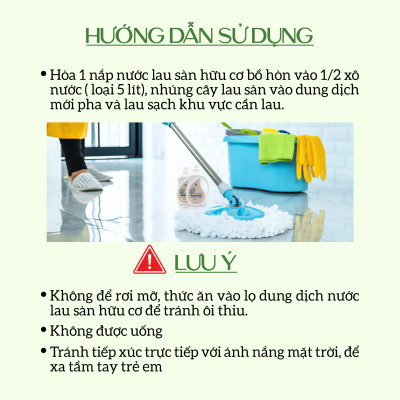 Nước lau sàn đuổi muỗi hữu cơ Bồ Hòn tinh dầu Sả Chanh 2000ml thương hiệu Ecocare