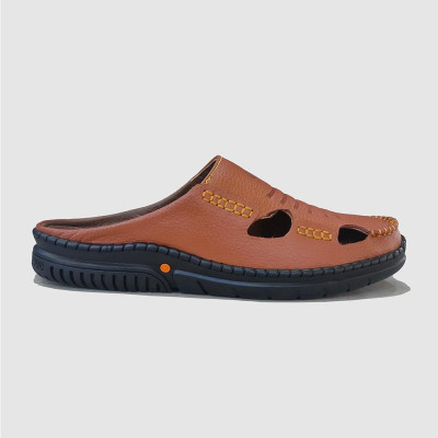 Dép bít mũi nam da bò thật TiTi ĐÔ cao cấp GSB20118d