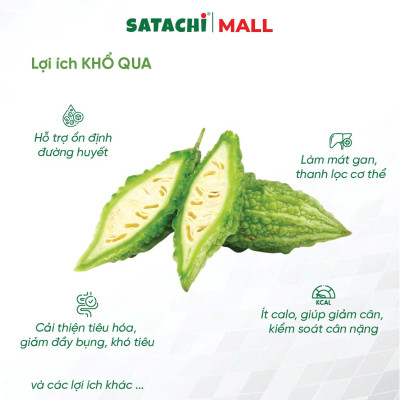 Viên Bột Khổ Qua Nguyên Chất SATACHI – 100% Từ Mướp Đắng – Dạng Viên Tiện Lợi – Hộp 180 viên