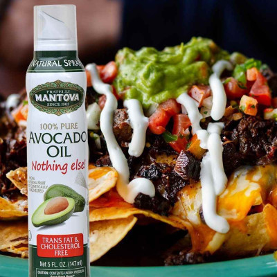 Dầu Ăn Dạng Xịt Trái Bơ Mantova (147ml) - Avocado Oil Spray (147ml) - Ít calo, ăn kiêng, 100% nguyên chất không phụ gia