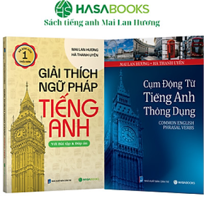 Combo 2 Cuốn Giải Thích Ngữ Pháp Và Cụm Động Từ Tiếng Anh Thông Dụng