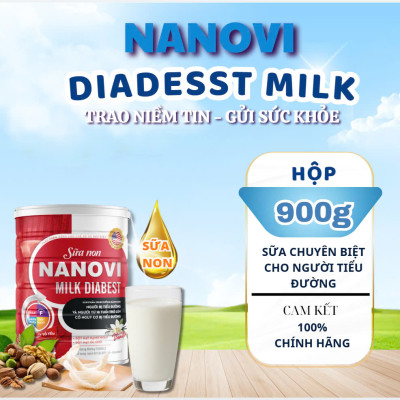 COMBO Mua 2 Tặng 1 Sữa non Nanovi Diabest 900g - Chuyên Biệt Dành Cho Người Tiểu Đường và tặng kèm 1 hộp Thực Dưỡng 900g