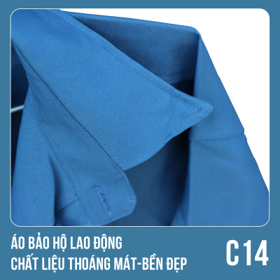 Áo bảo hộ lao động, chất liệu thoáng mát, bền đẹp - Mã C14