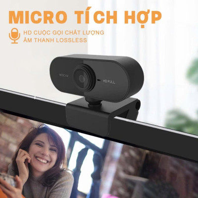 Webcam Cho Máy Tính PC Laptop 2K FullHD Kèm Mic Tích Hợp Micro To Rõ Cho Cuộc Gọi Video Call Zoom Góc Siêu Rộng New Chất Lượng Cao Để Live Stream Học Online Hàng Nhập Khẩu