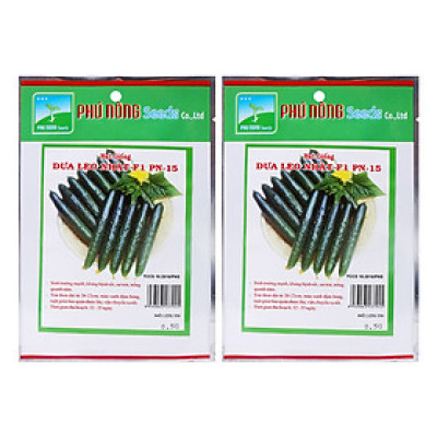 Bộ 2 Gói Hạt Giống Dưa Leo Nhật F1 PN-15 Phú Nông (0.5g / Gói)