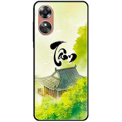 Ốp lưng cho Oppo A15 - A15s - A35 4G - A17 - A17K - A57 4G - A94 5G - A95 5G - Chữ Tâm Thiên Nhiên - Hàng Chính Hãng