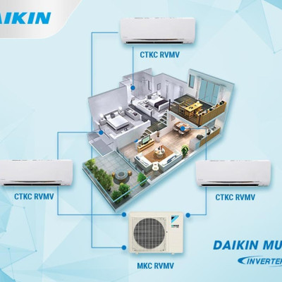  Hệ Thống Máy Lạnh Multi S Daikin Inverter Combo MKC70SVMV/CTKC35RVMV+CTKC35RVMV+CTKC50RVMV Gas R32 Treo Tường 1 Chiều Lạnh Hàng Chính Hãng - Chỉ giao tại HCM