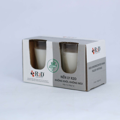Nến Không Khói Trắng, Nến Thắp Sáng, [LY 50g], Chính Hãng  Đến Từ Shop R2D, Thành Phần Tự Nhiên, Lành Tính.