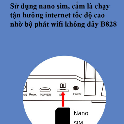 Bộ phát WiFi từ sim 4G CPE B828 tốc độ cao 300Mpbs phủ sóng rộng sử dụng mọi loại sim kèm pin 3000mAh - Hàng nhập khẩu
