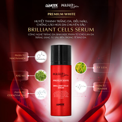 Huyết thanh trắng da ngăn lão hóa da BRILLIANT CELL SERUM DAMODE chai 30ml