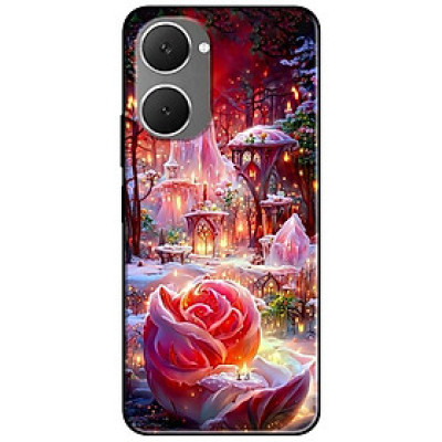 Ốp lưng cho Vivo Y03 - Y03T - Y18 - Y18S - Y18T - Y27 5G - Y28 4G - Y36 - Hoa Hồng Ánh Sáng - Hàng Chính Hãng