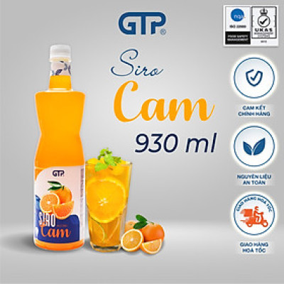 Siro GTP hương Phúc bồn tử/ Cam/ Đào