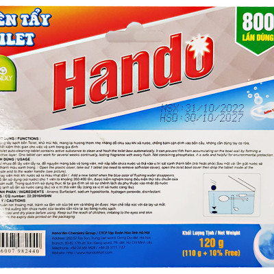 Vỉ 2 viên tẩy và làm thơm toilet Hando