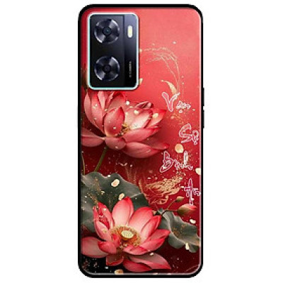 Ốp lưng cho Oppo A15 - A15s - A35 4G - A17 - A17K - A57 4G - A94 5G - A95 5G - Sen Đỏ Bình An - Hàng Chính Hãng
