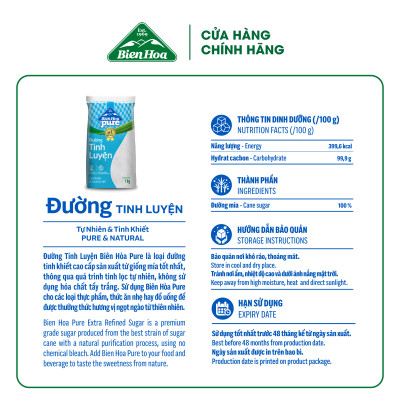 Combo 2 Đường túi Pure Biên Hòa 1kg/túi