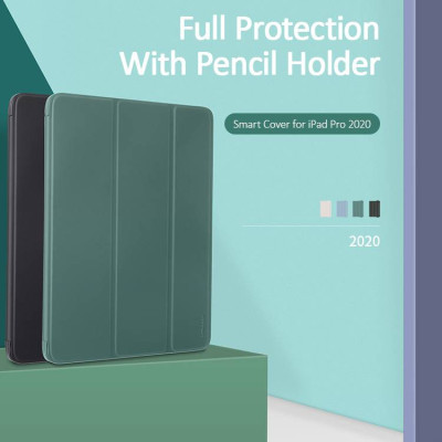 Bao da chống sốc cho iPad Pro 12.9 2020 hiệu USAMS US-BH589 có ngăn đụng bút (nắp gập hít nam châm, thiết kế siêu mềm mịn trang bị Smartsleep) - hàng nhập khẩu