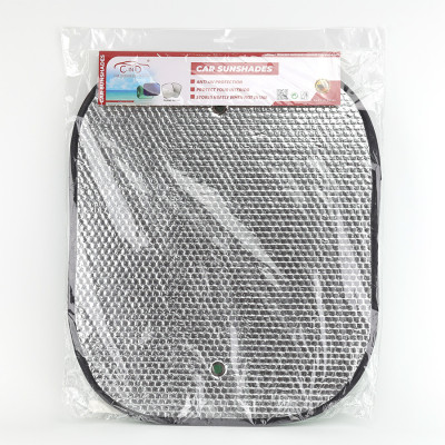 Combo 2 Tấm Che Nắng Ô Tô Xốp Cách Nhiệt Tròn Lớn Màu Lá Phủ Bạc CIND CD-C043 (44x52cm) - Nhập Khẩu Chính Hãng