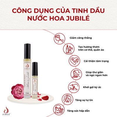 Jadore by Jubilé - Tinh dầu nước hoa Pháp Nữ Dạng lăn 12ml Thơm Lâu, Sang Trọng, Quyến Rũ