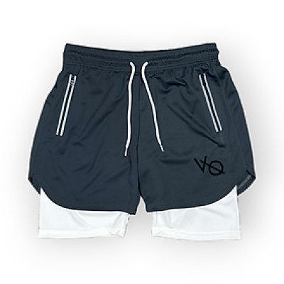 Quần 2 lớp nam tập gym DO GYM SHOP thun lỗ kim thoáng mát khi chơi thể thao QV2L11