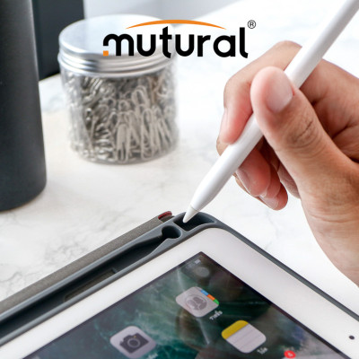 Bao da ipad pro 11 inch 2018 hiệu Mutural có khay cài bút_ màu đỏ_ hàng nhập khẩu