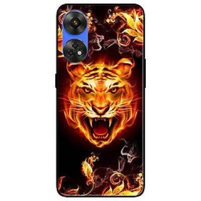 Ốp lưng dành cho Oppo Reno 8T 4G - Reno 8T 5G - Reno 10 5G - Reno 10 Pro 5G - Hổ Lửa 1 - Hàng Chính Hãng