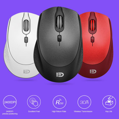 Chuột di động di động không dây có thể điều chỉnh Mức DPI (1000/1600/2400) Chơi game không dây văn phòng quang học