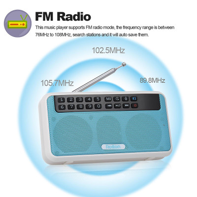 Loa Bluetooth không dây Rolton E500 6W Máy nghe nhạc âm thanh nổi HiFi Đài FM kỹ thuật số di động với màn hình LED đèn pin