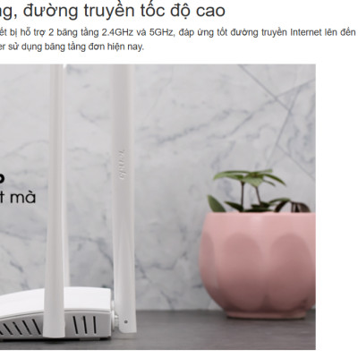 Bộ phát wifi Tenda AC5 chuẩn AC1200Mbps - Hàng chính hãng