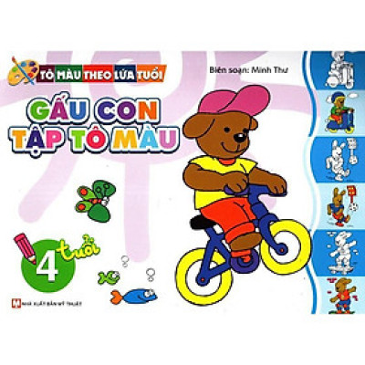 Sách - Tô Màu Theo Lứa Tuổi - Gấu Con Tập Tô Màu - Dành Cho Bé 4 Tuổi - Tân Việt Books