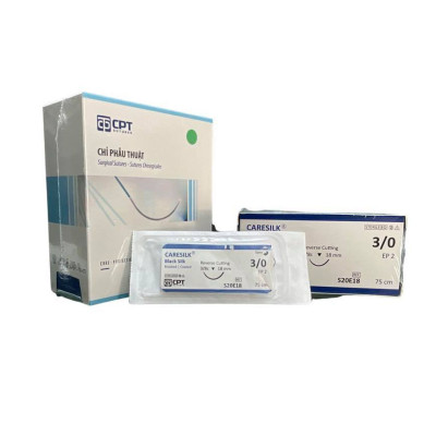 Chỉ phẫu thuật không tiêu CPT Caresilk Silk số 3/0 - S20E18