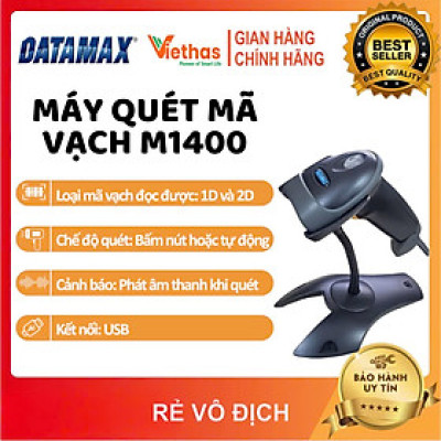 Máy Quét Mã Vạch Cầm Tay Có Dây 2D Datamax M1400, Kèm Chân Đế - Hàng Chính Hãng