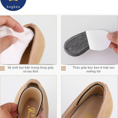 Bộ 2 cặp lót giày bảo vệ gót chân và chống tuột gót giày (loại hạt xoài) - buybox - BBPK20
