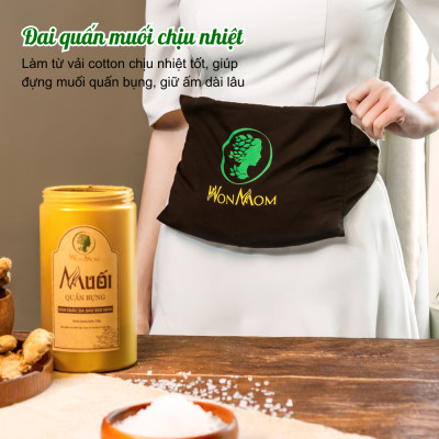 Combo muối quấn bụng + đai quấn muối Wonmom