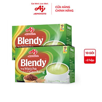 Combo 2 Hộp Trà Blendy® Matcha Gạo Rang 160g/Hộp (1 Hộp 10 Gói)