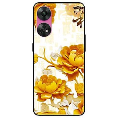 Ốp lưng dành cho Oppo Reno 8T 4G - Reno 8T 5G - Reno 10 5G - Reno 10 Pro 5G - Mẫu Đơn Vàng - Hàng Chính Hãng