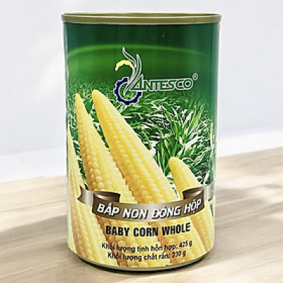 Bắp non đóng hộp (425gr) - Bắp đóng lon - Thương hiệu Antesco