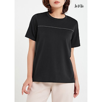 Áo Thun Nữ Tay Ngắn Viền Chỉ Ngực Maxivic, La Mộc - LM0122305